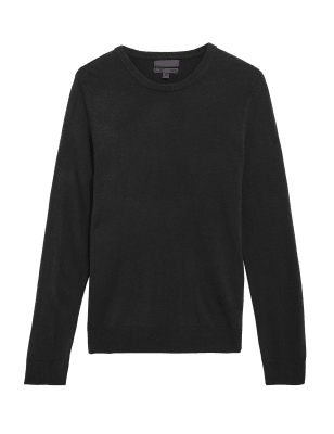 

Mens M&S Collection Cashmilon™ Crew Neck Jumper - Black, Black