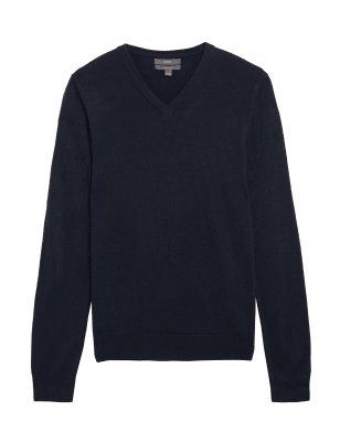 

Mens M&S Collection Cashmilon™ - Pullover mit V-Ausschnitt - Navy, Navy