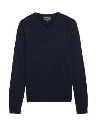 

Mens M&S Collection Cashmilon™ V-Neck Jumper - Navy, Navy