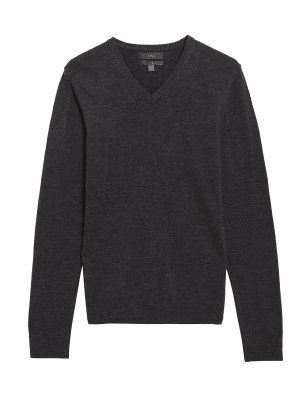 

Mens M&S Collection Cashmilon™ V-Neck Jumper - Charcoal, Charcoal