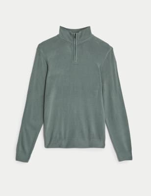 Pure Acrylic Plain High Neck Jumper