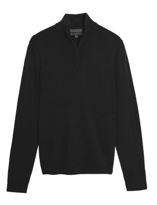 

M&S Collection Jersey con cuello de CashmilonMens - Black, Black
