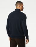 Pullover mit hohem Kragen, halbem Reißverschluss und Cashmilon™