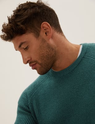 

Mens M&S Collection Jersey de escote cerrado supersuave - Teal, Teal
