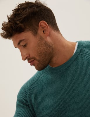 

Mens M&S Collection Super Soft Crew Neck Jumper - Teal, Teal