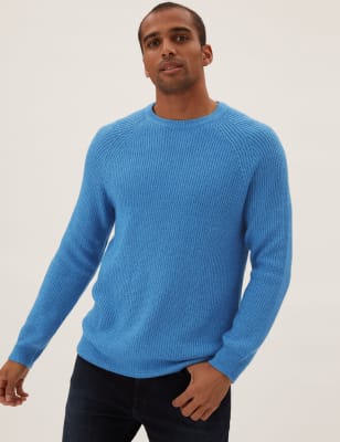 

Mens M&S Collection Super Soft Crew Neck Jumper - Fresh Blue, Fresh Blue