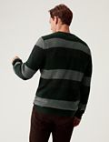Supersoft Striped Ribbed Crew Neck Jumper