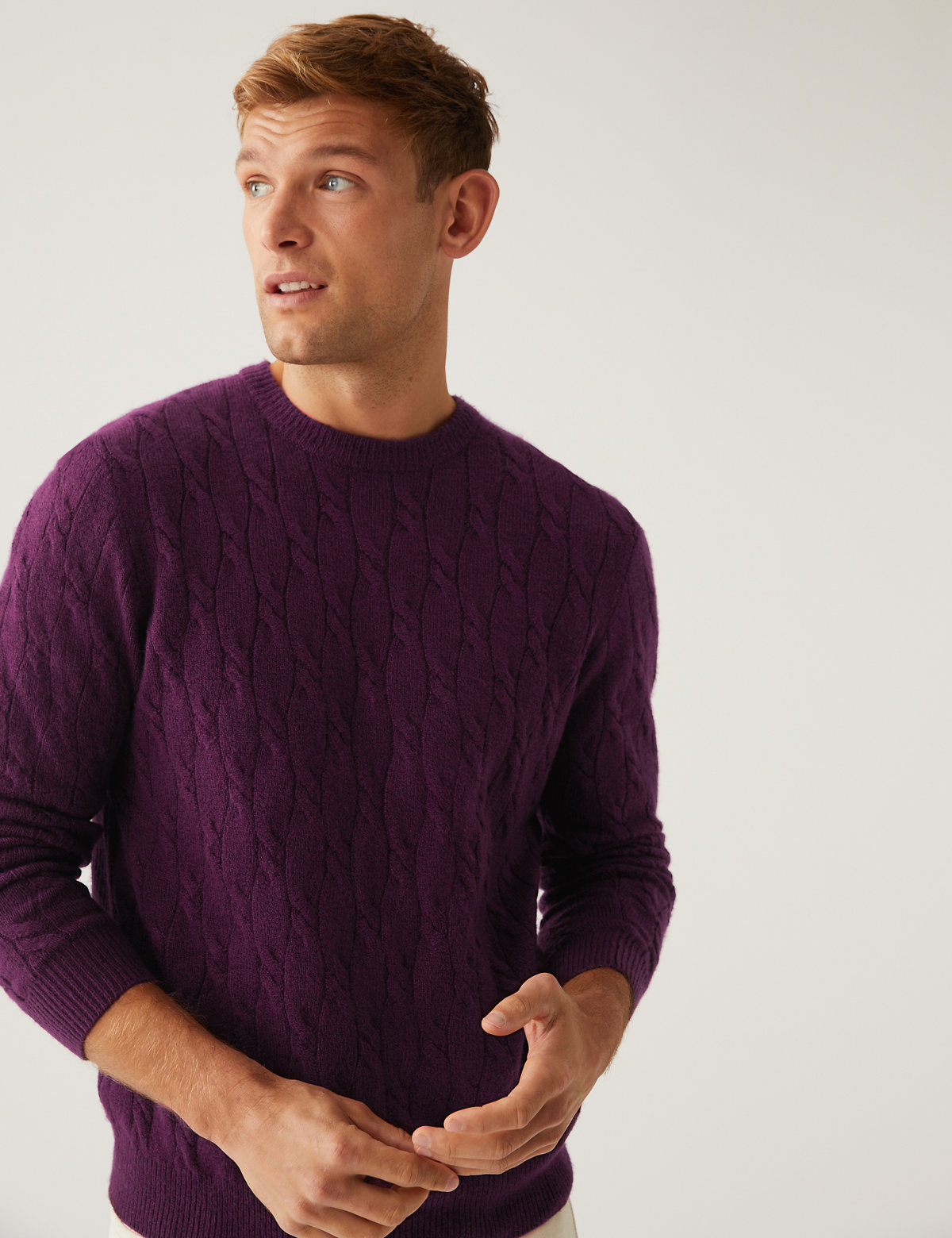 Supersoft Cable Crew Neck Jumper