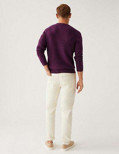 Supersoft Cable Crew Neck Jumper