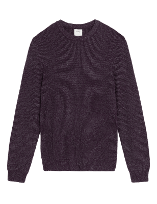 

Mens M&S Collection Super Soft Crew Neck Jumper - Purple, Purple