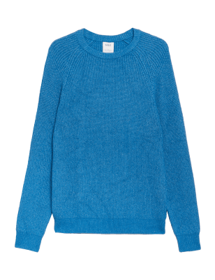 

Mens M&S Collection Super Soft Crew Neck Jumper - Bright Blue, Bright Blue