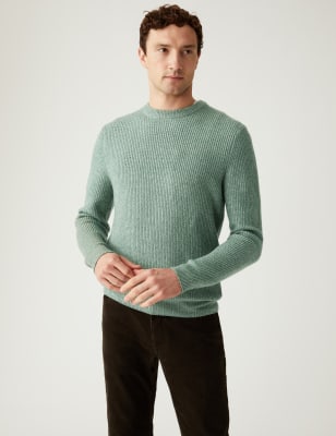 

M&S Collection Jersey con escote cerrado supersuaveMens - Soft Green, Soft Green