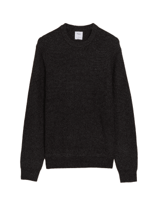 

Mens M&S Collection Superweicher Pullover mit Rundhalsausschnitt - Black, Black