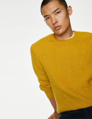 

Mens M&S Collection Supersoft Chunky Crew Neck Jumper - Yellow, Yellow