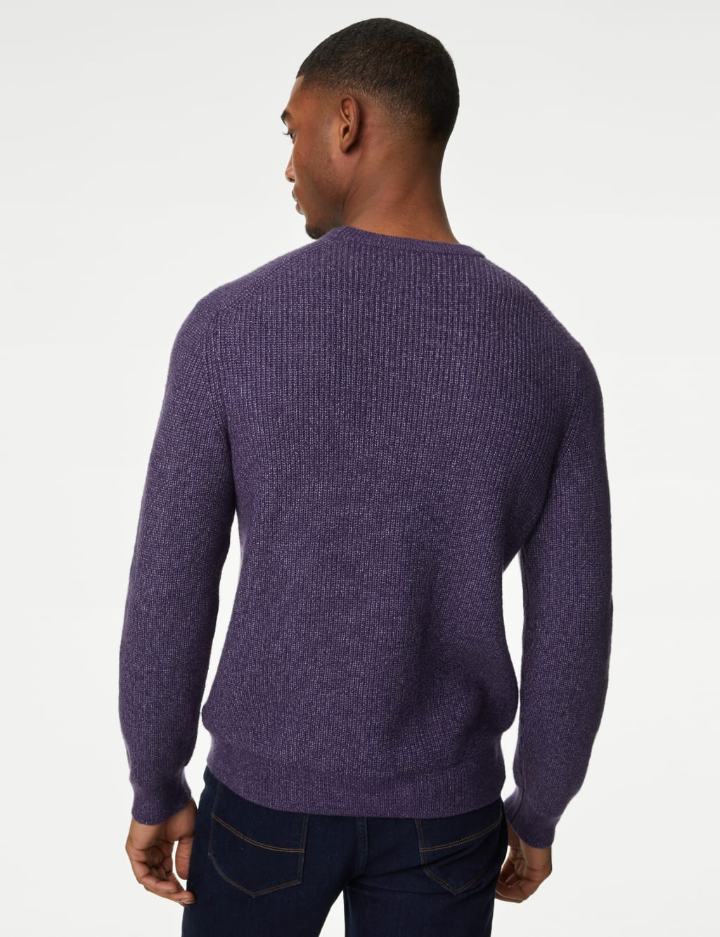 Mens purple crew neck jumper on sale