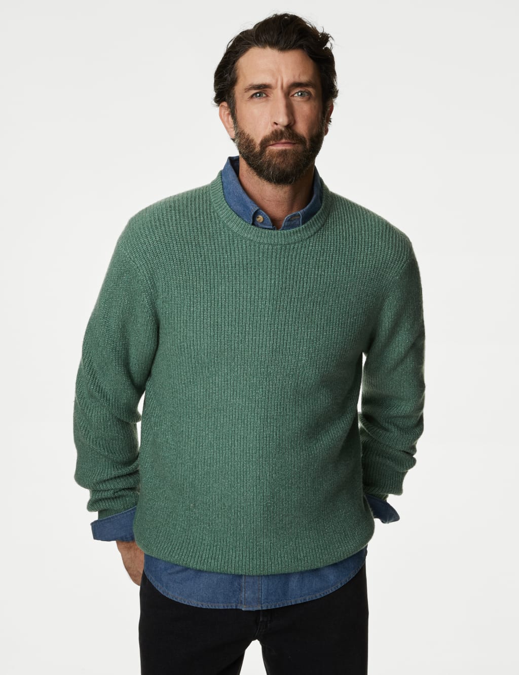 Marks and spencer green jumper store