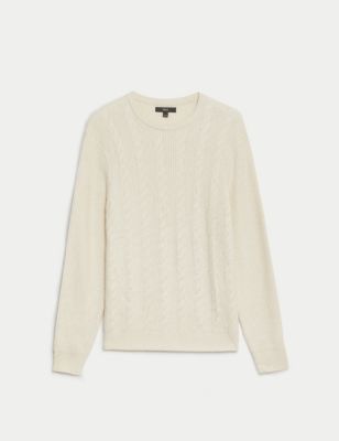 Supersoft Chunky Cable Crew Neck Jumper