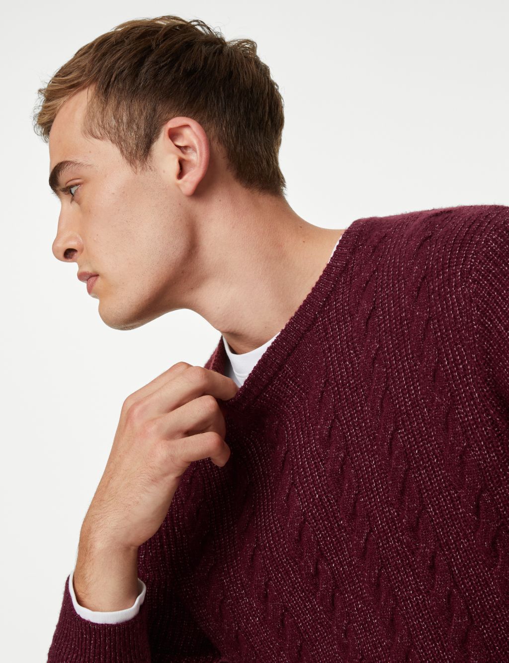 Supersoft Chunky Cable Crew Neck Jumper image 4