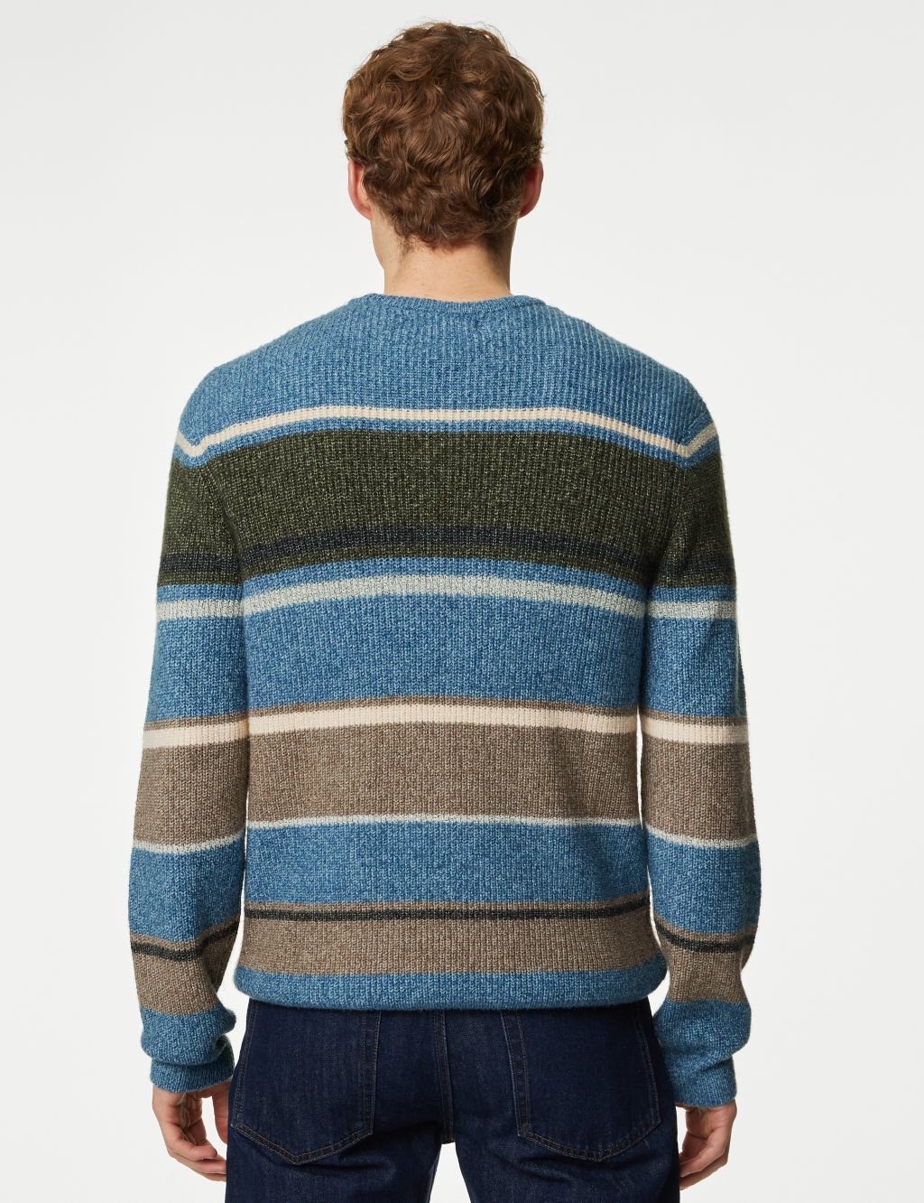 Supersoft Striped Chunky Crew Neck Jumper image 5