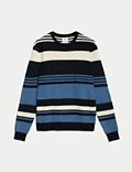 Supersoft Striped Chunky Crew Neck Jumper