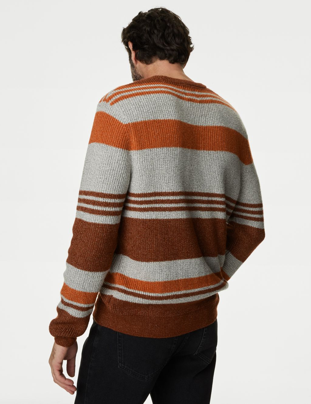 Supersoft Striped Chunky Crew Neck Jumper image 5