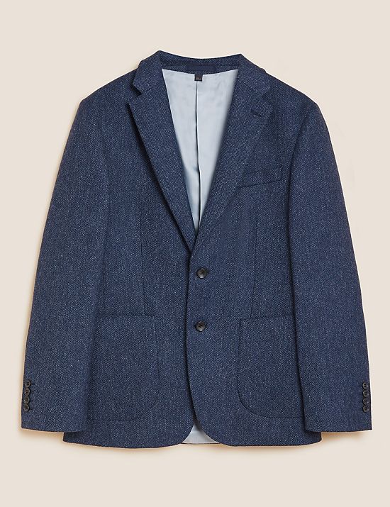 Pure British Wool Herringbone Jacket