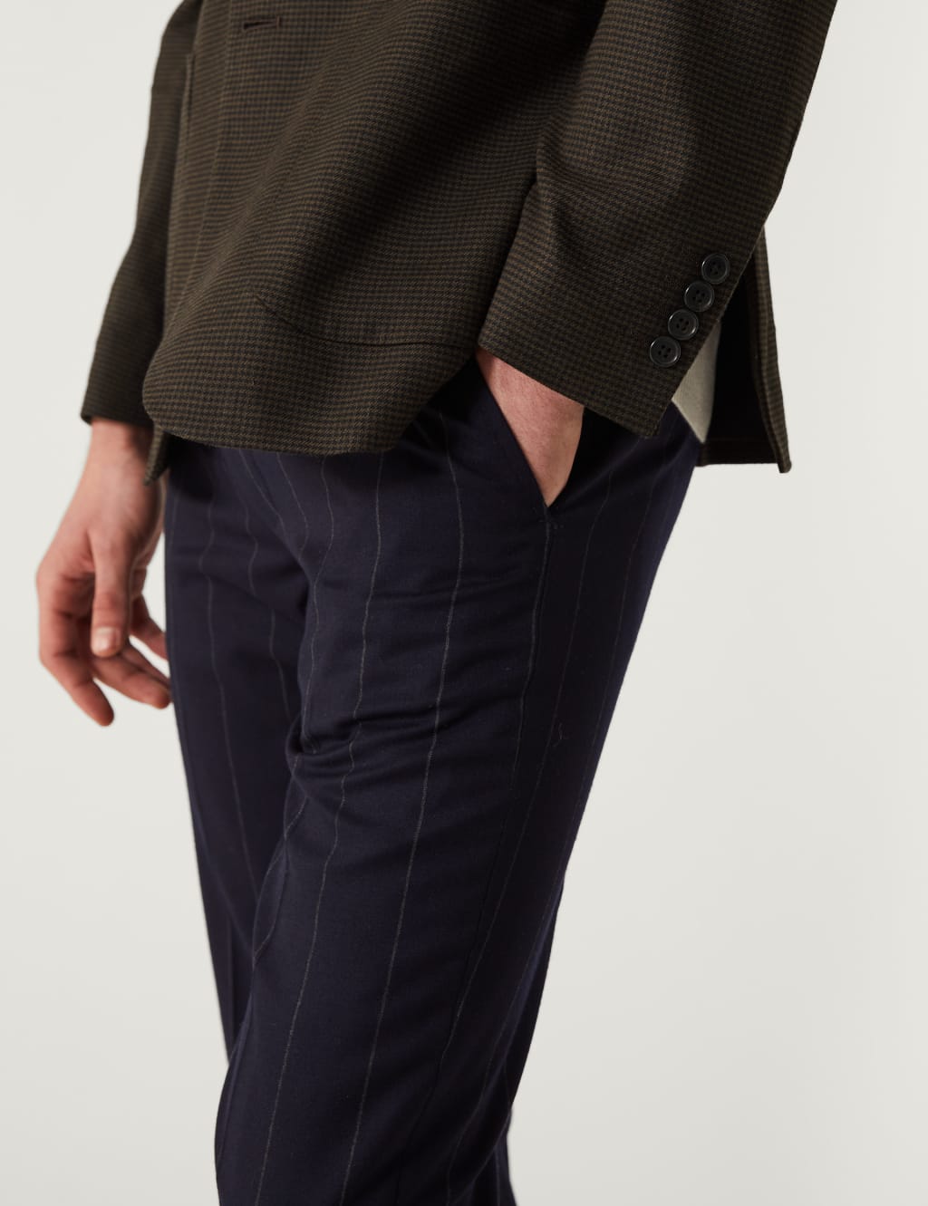Linen Blend Puppytooth Jacket image 3