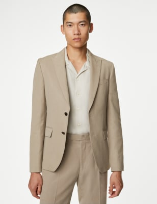 

Mens Autograph Cotton Blend Textured Jacket - Stone, Stone