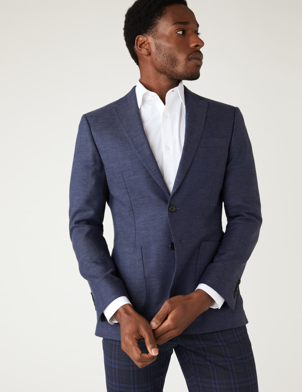 Linen Blend Herringbone Jacket image 2