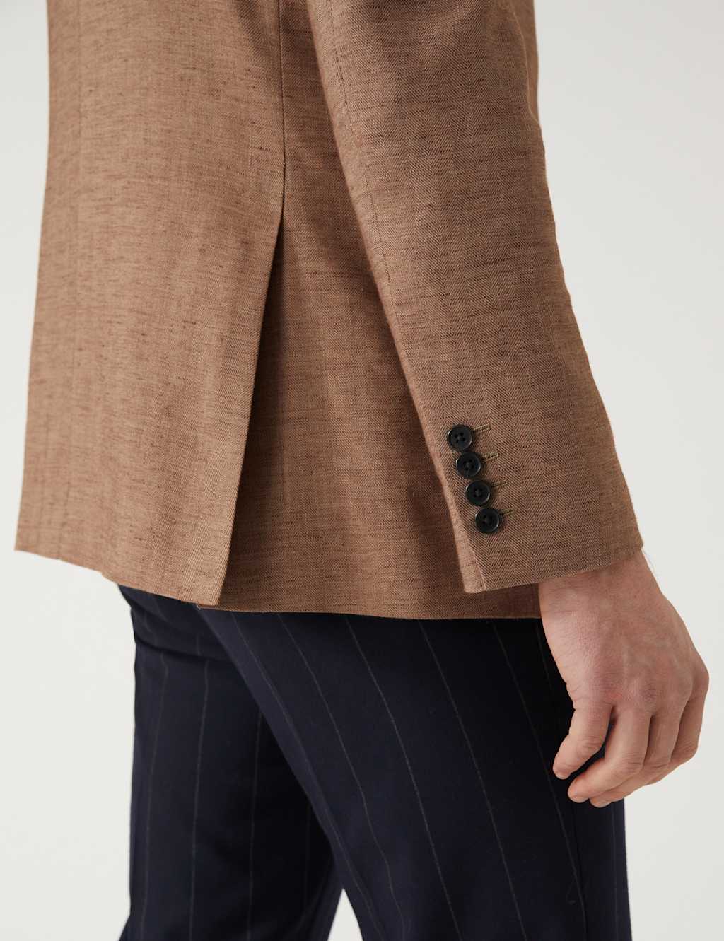 Linen Blend Herringbone Jacket image 2