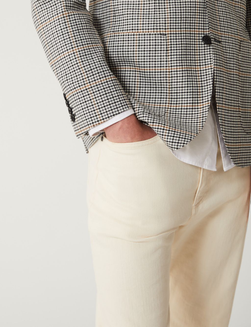 Italian Linen Blend Check Jacket image 3