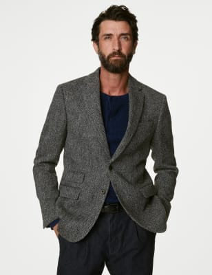 Herringbone blazer men sale