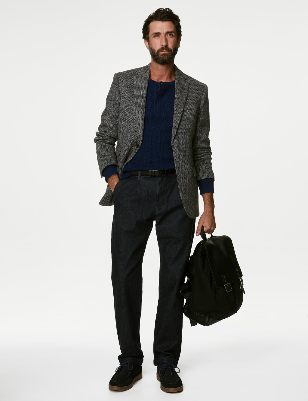 British Pure Wool Herringbone Blazer image 3