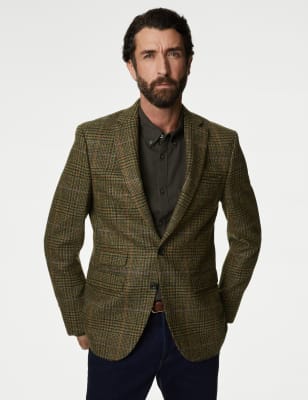 British Pure Wool Check Blazer