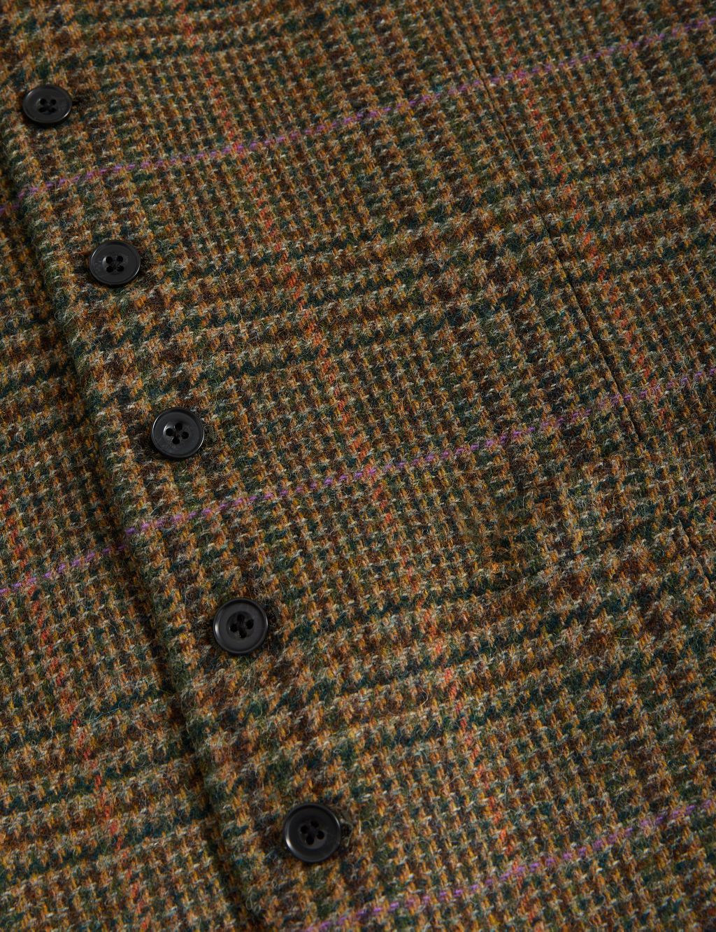Tailored Fit British Pure Wool Check Waistcoat image 6