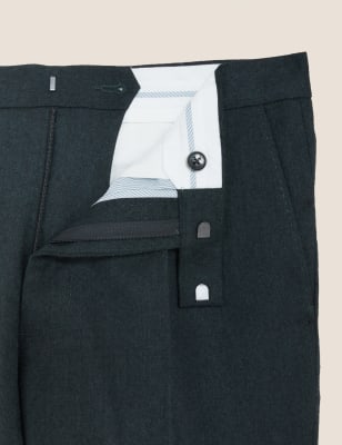 

M&S SARTORIAL Pantalón 100% lana de franela con pliegue únicoMens - Bottle Green, Bottle Green
