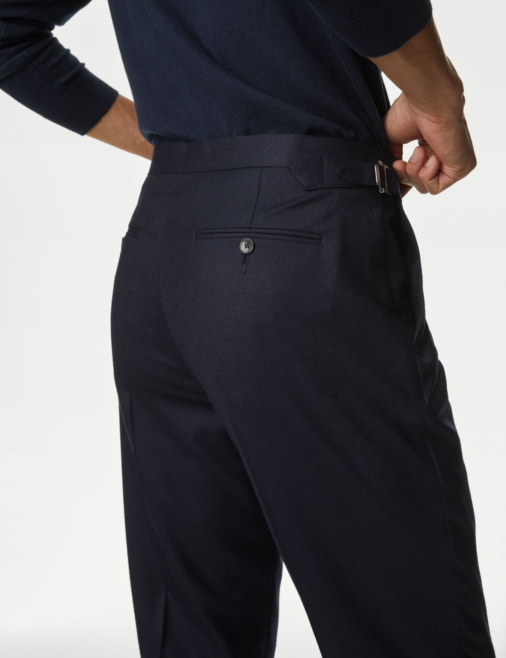 Pure Wool Flannel Trousers image 6