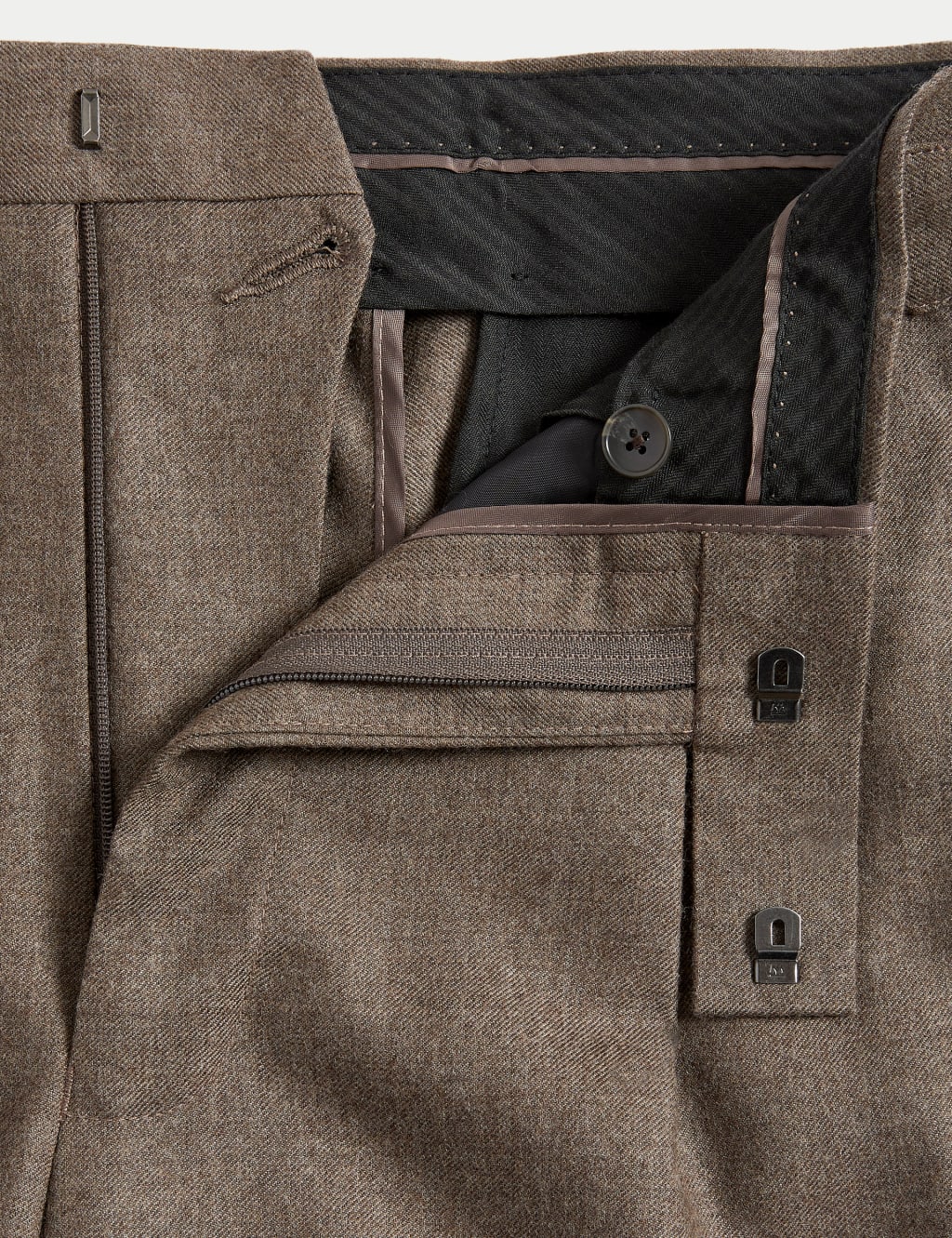 Pure Wool Flannel Trousers image 3