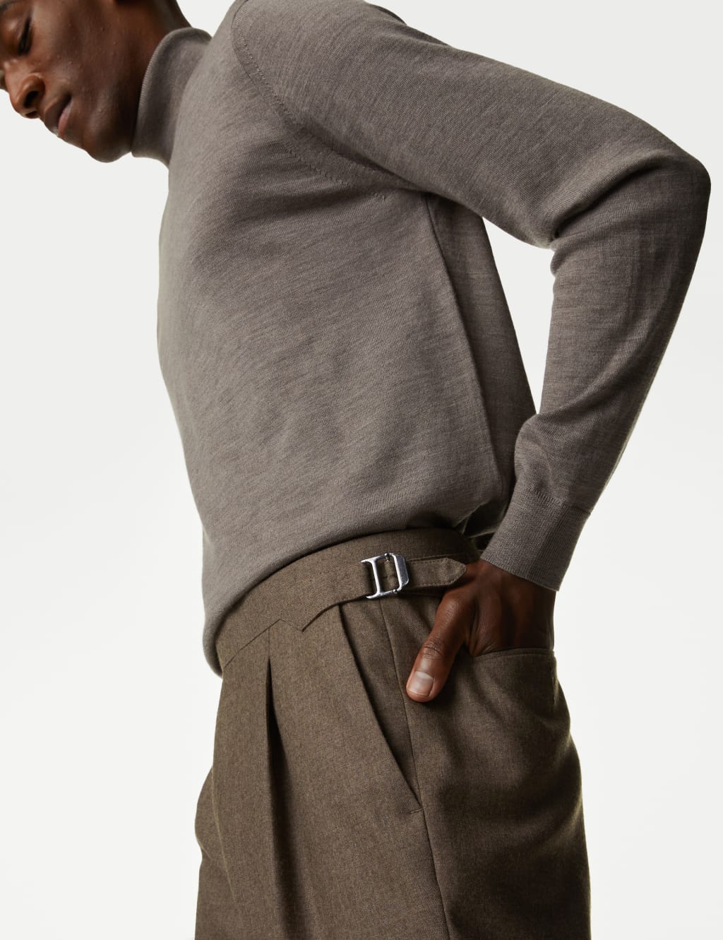 Pure Wool Flannel Trousers image 4