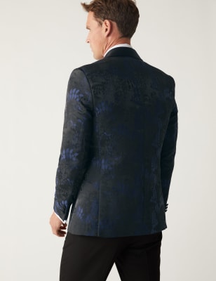 

M&S Collection Jacquard-Jacke - Blue Mix, Blue Mix