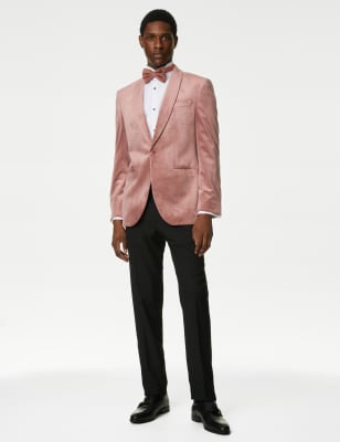 Pink velvet suit on sale jacket