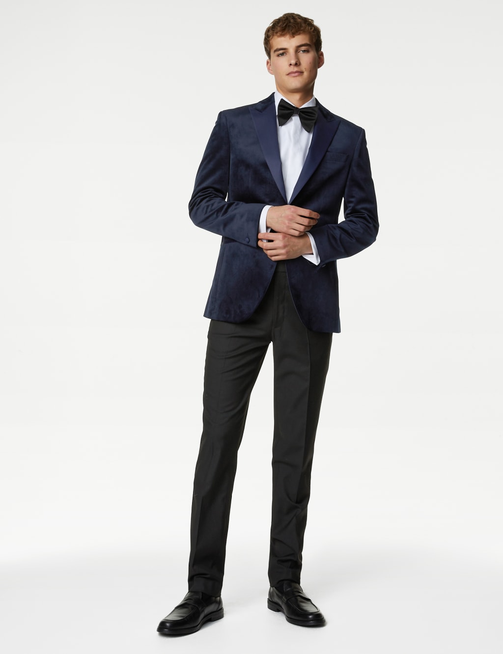 Slim Fit Velvet Tuxedo Jacket image 1