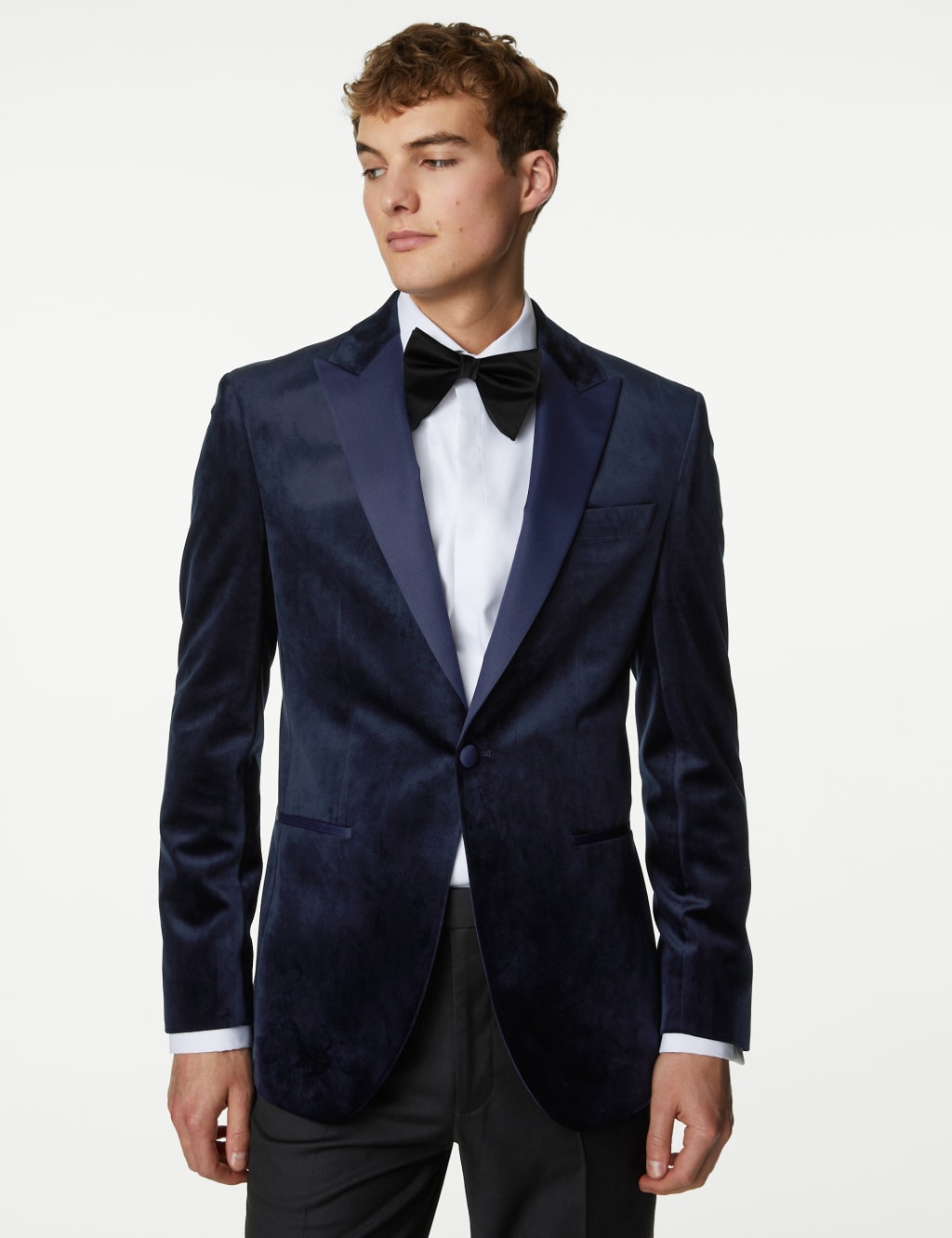 Slim Fit Velvet Tuxedo Jacket image 3