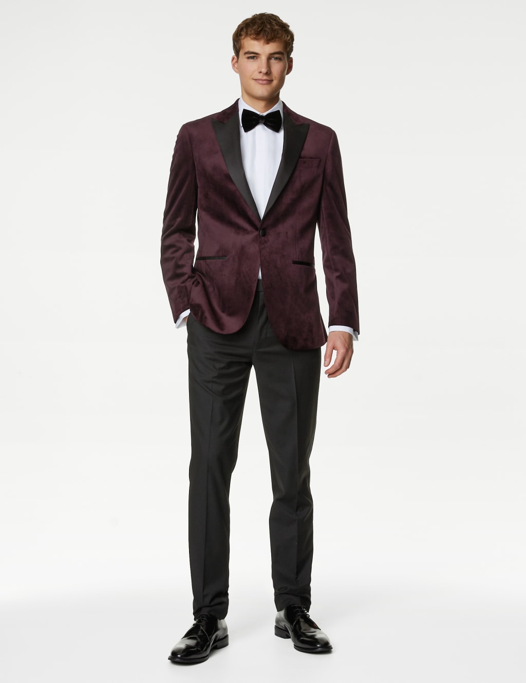 Slim Fit Velvet Tuxedo Jacket image 3