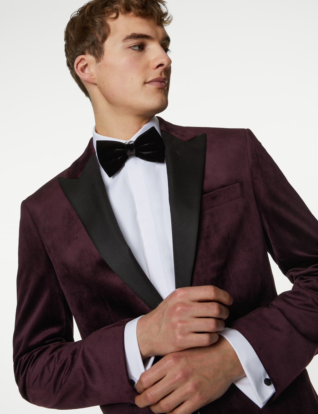 Slim Fit Velvet Tuxedo Jacket image 4