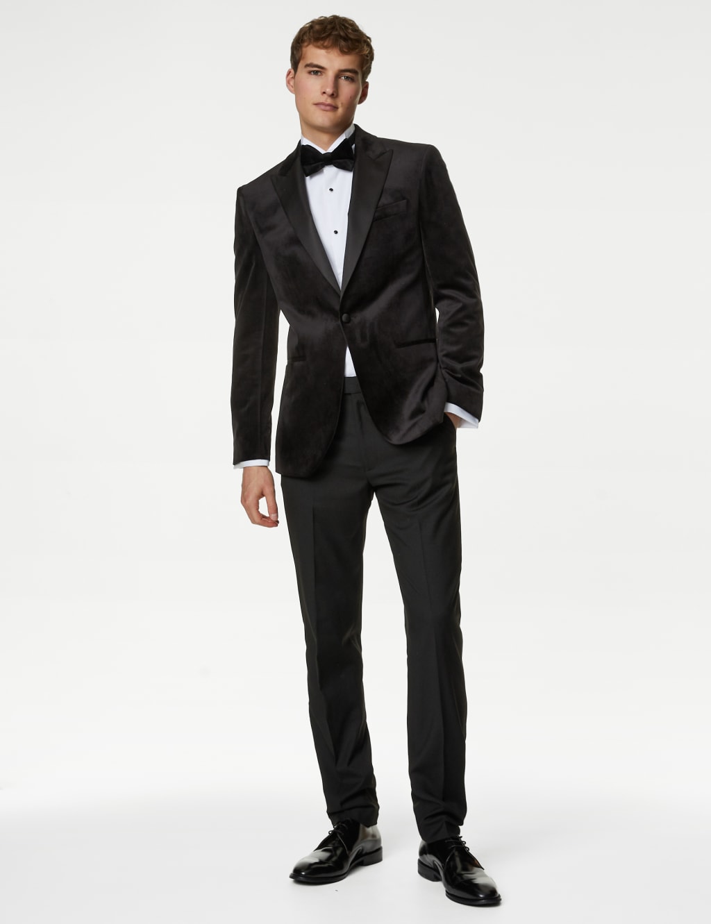 Slim Fit Velvet Tuxedo Jacket image 1