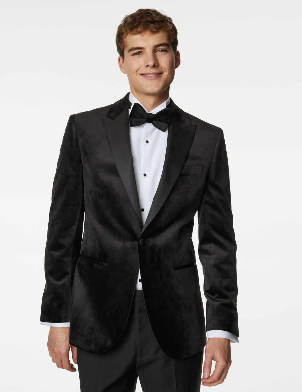 Slim Fit Velvet Tuxedo Jacket image 3