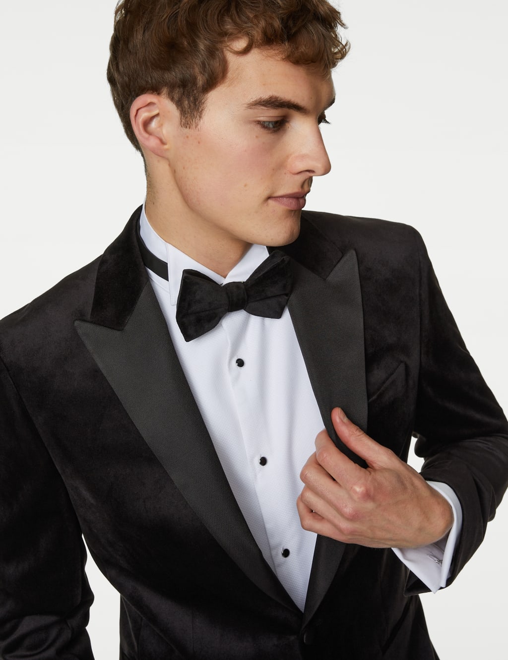 Slim Fit Velvet Tuxedo Jacket image 4