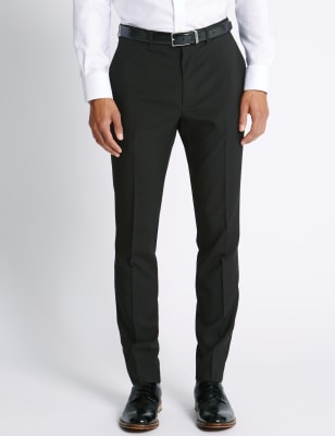 Slim Fit Flat Front Trousers | M&S Collection | M&S