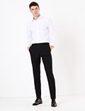 Skinny Fit Flat Front Trousers